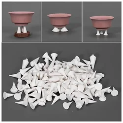 20pcs Ceramic Refractory Support Movable Nail High Temperature Resistant Material Nail Cone Pad Kiln Firing Pottery Tools