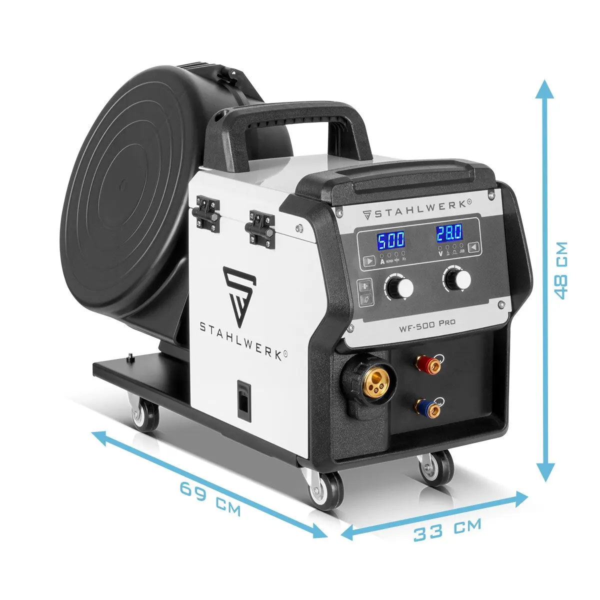 MIG500DP 3-Phase 400V Double Pulse Aluminum Welding Machine New 15kg Wire Industry Machine Double Driven Spoon