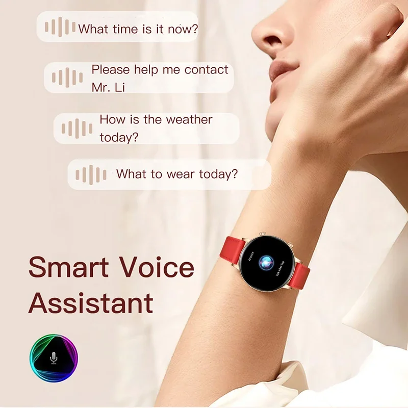 New Ultra Thin Lady Smart Watch Women AMOLED HD Screen Sports Bracelet Heart Rate Bluetooth Call Fashion Smartwatch For Female