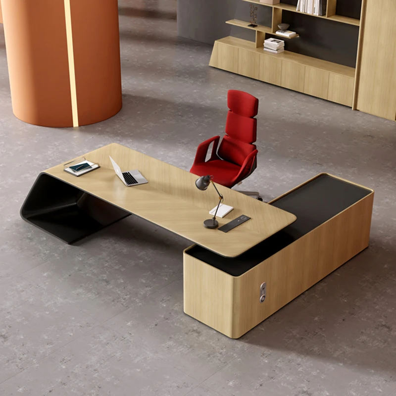 Reception Office Desk Study Computer Desktops Gaming Drawers Writing Workflow Meeting Executive Table Pour Ordinateur Furniture