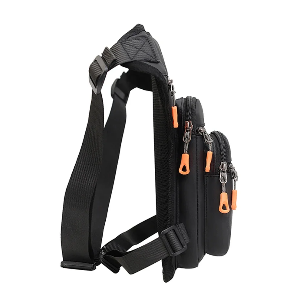 Motorcycle Waist Bag Waterproof Men Riding Bag Portable Oxford Multi-function Multi-Pockets Adjustable Straps for Outdoor Hiking