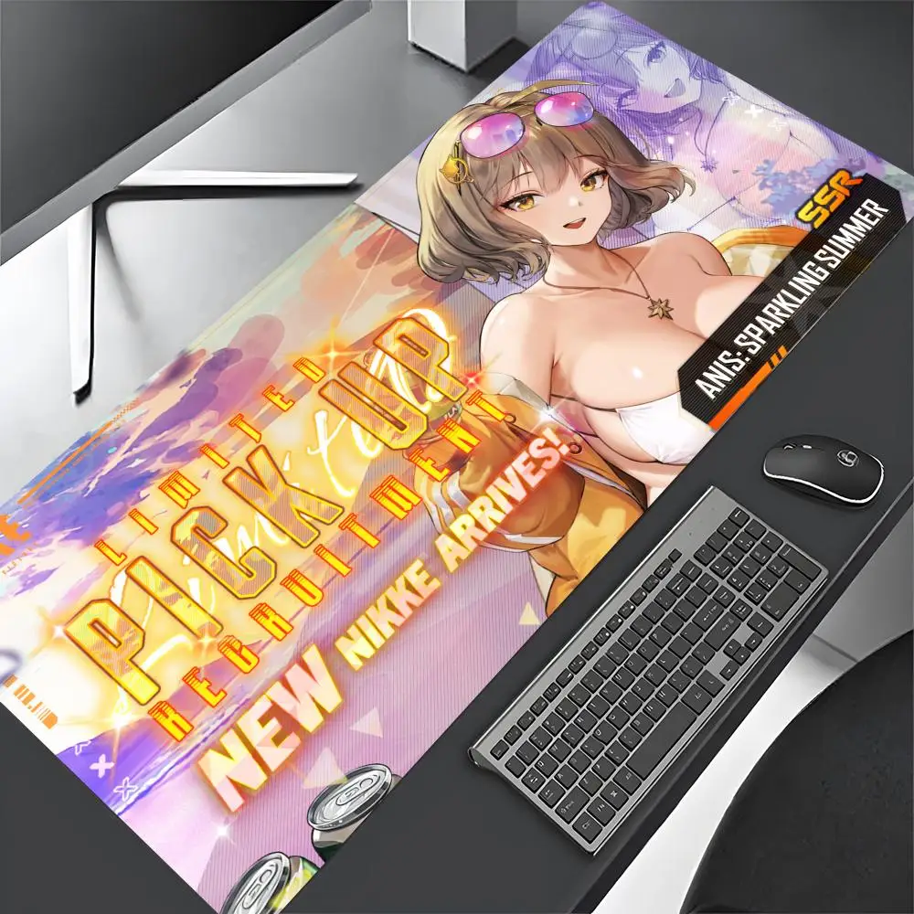 Game girl NIKKE Mouse Pad Gaming Mousepad Large g pro x ultra light 2 900x400mm MouseMat Gamer Mause Carpet PC Desk