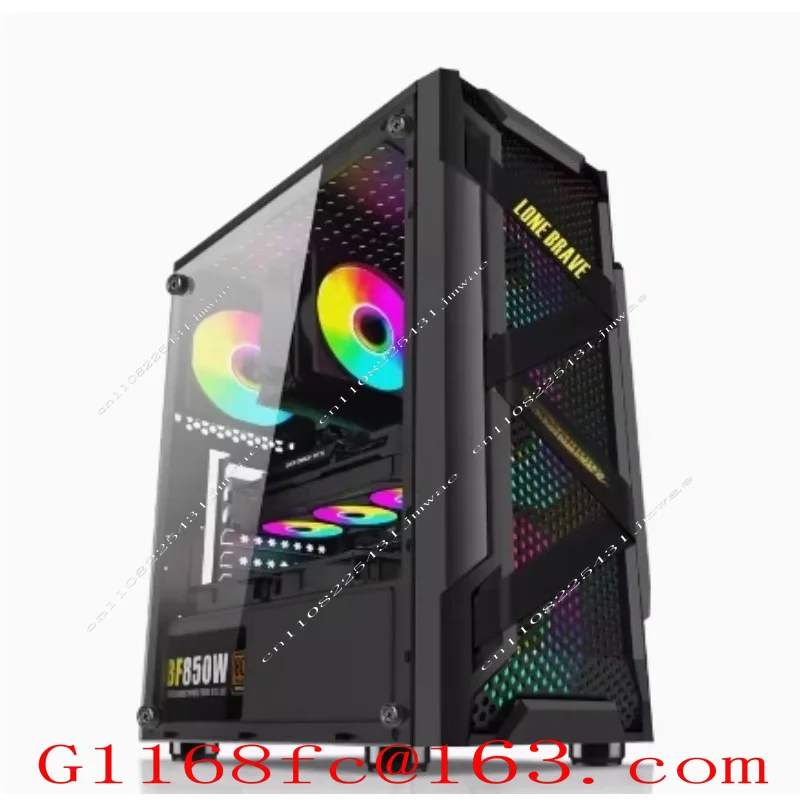 Computer Case Desktop Full Side Transparent Game Water-cooled ATX Large Board Back Line Long Graphics Card Lower