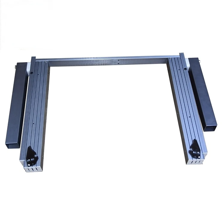 Smart Furniture Parts Pull Out Dining Table Hardware 5 Section T Type Aluminum Hidden Folding Extension Table Slide Mechanism