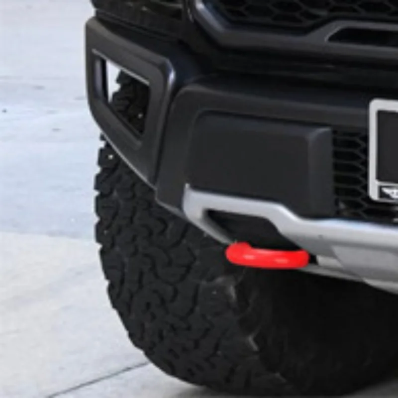 

1 пара внешних аксессуаров для автомобилей, D-образное кольцо, рукав буксировочного крюка для F150 2004-2024, красное D-образное кольцо, рукав буксировочного крюка