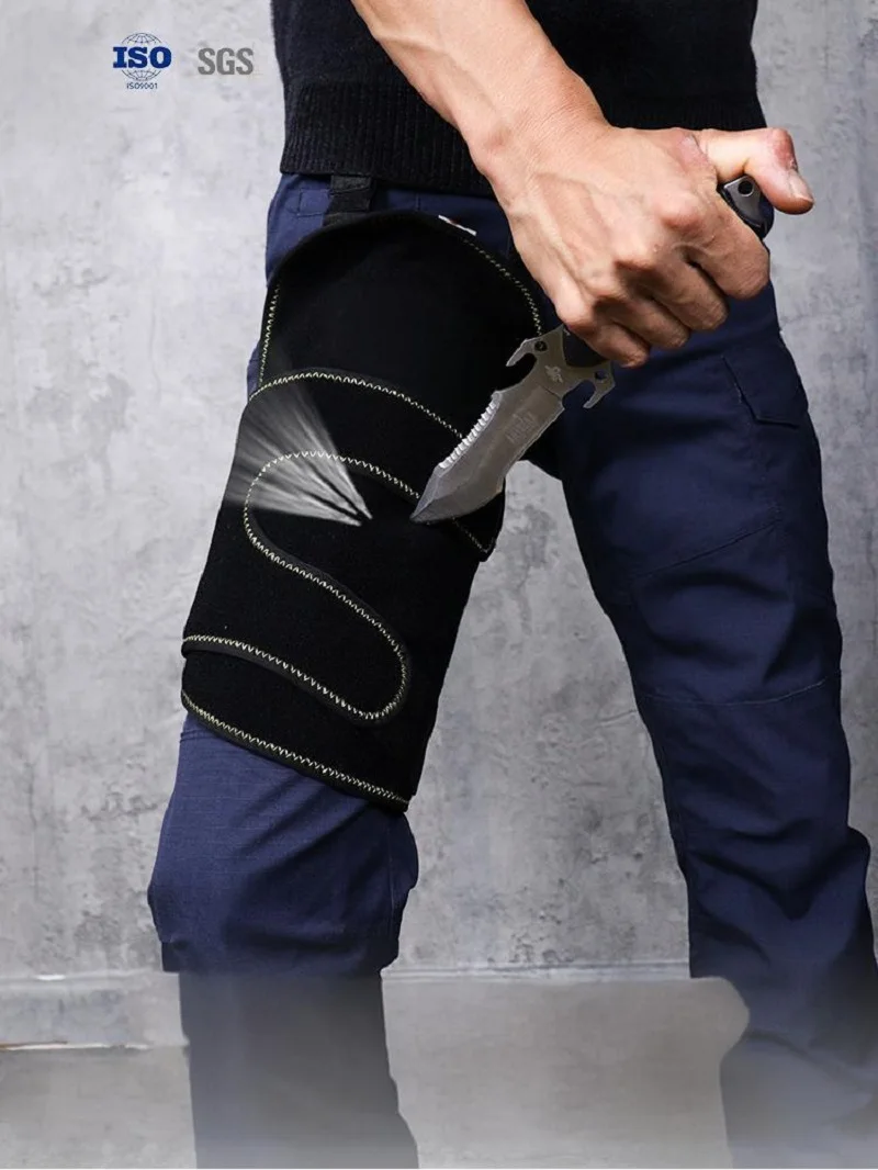 SGS Level 5 Stab Resistant Leg Guards Self Defense Stabproof Motorcycle Riding Gear anti-stab Thigh&Calf Protective Armor