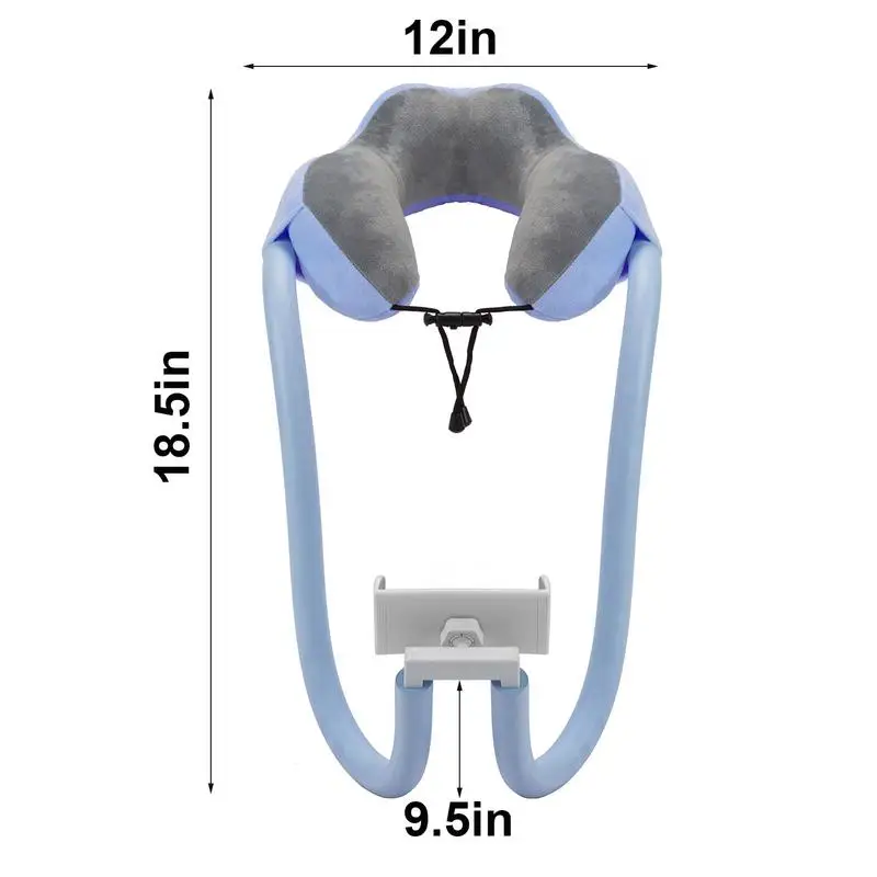 Almohada en forma de U con soporte para teléfono móvil, soporte perezoso para siesta, espuma de memoria, columna Cervical, cuello, soporte para tableta y ordenador