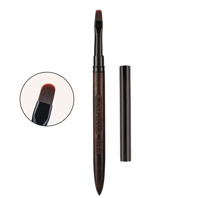 3Style Sandalwood Handle Nail Drawing Brushes For Manicure Painting Gradient UV GEL Extension Builder Drawing Pen