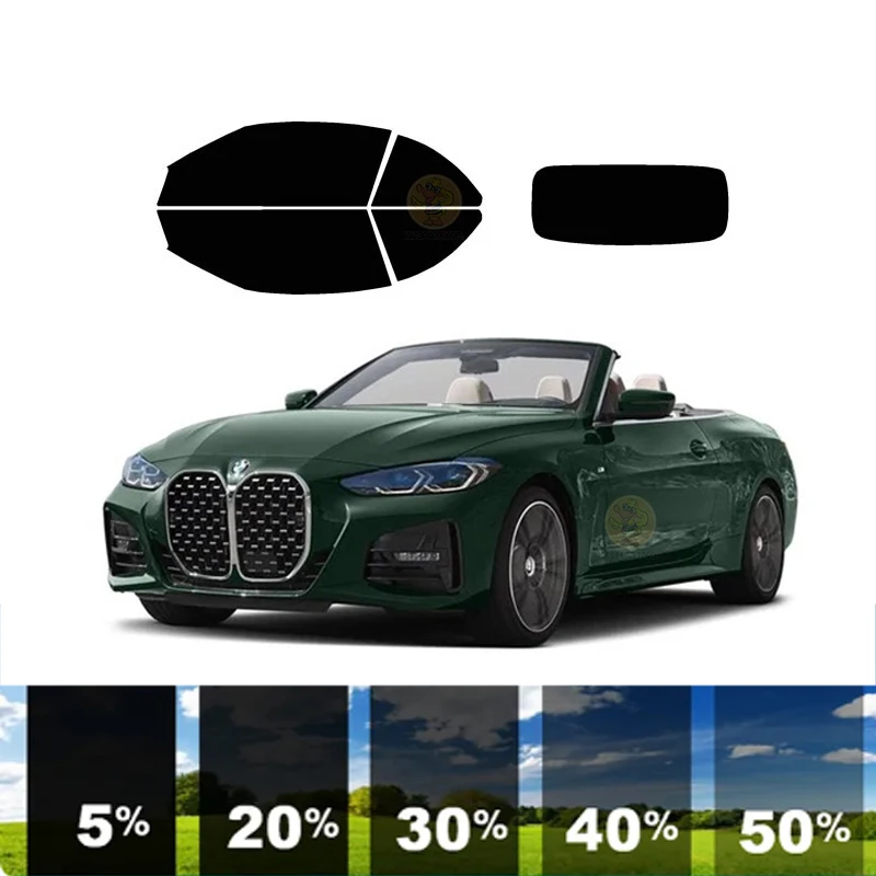 

precut Removable Window Tint Film For Car 100% UVR 5%-70%VLT Heat Insulation Carbon ﻿For BMW 4 SERIES 2 DR CONVERTIBLE 2021-2024