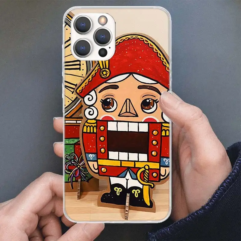 Nutcracker King Cartoon Phone Case For Apple iPhone 16 15 14 13 12 11 Pro Max Mini XS XR X 7 Plus 8 + SE Soft Silicone Print She