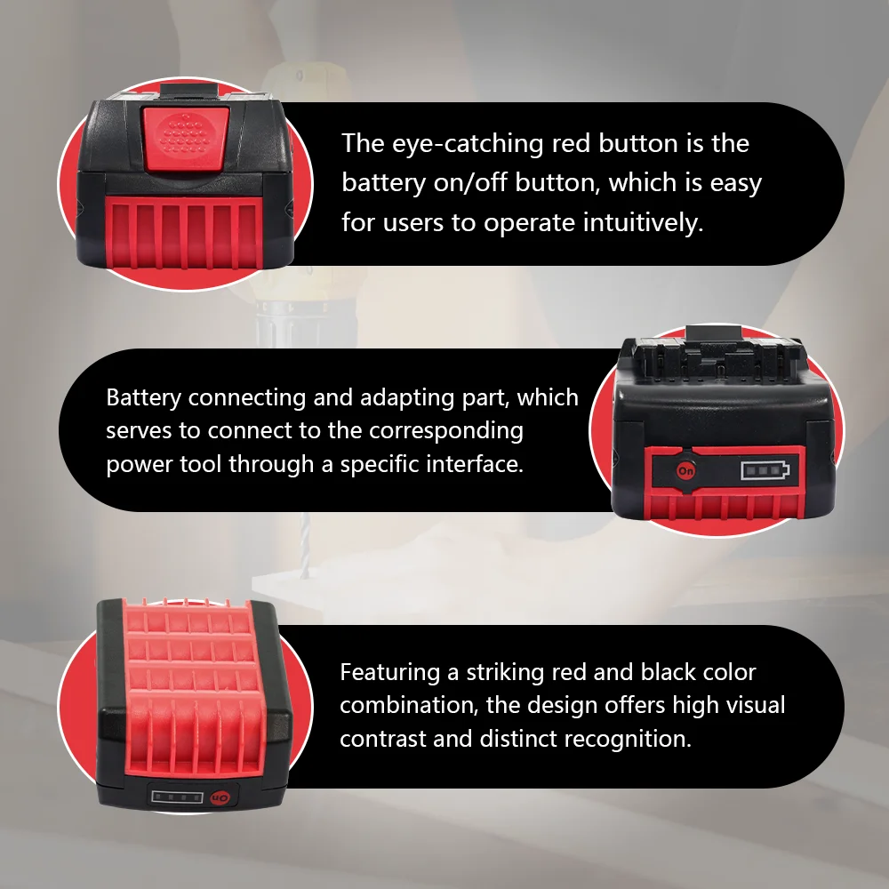 For Bosch 18V 3Ah 5Ah 6Ah for Bosch 18650 Power Tool Battery for BAT609 BAT609G BAT618 BAT618G 3601H61S10607 2 336 091 2 607 336