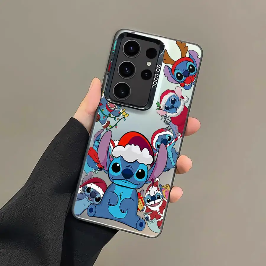 Cartoon Stitch Cute Christmas Soft Cover Case for Samsung Galaxy S21 S20 FE S24 S25Plus S25 Note 20 Ultra S22 S23