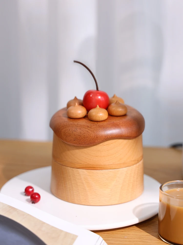 

Creative Wood Carving Jewelry Box Storage Organizer Birthday Gift Cute Desktop Wooden Box for Rings And Accories