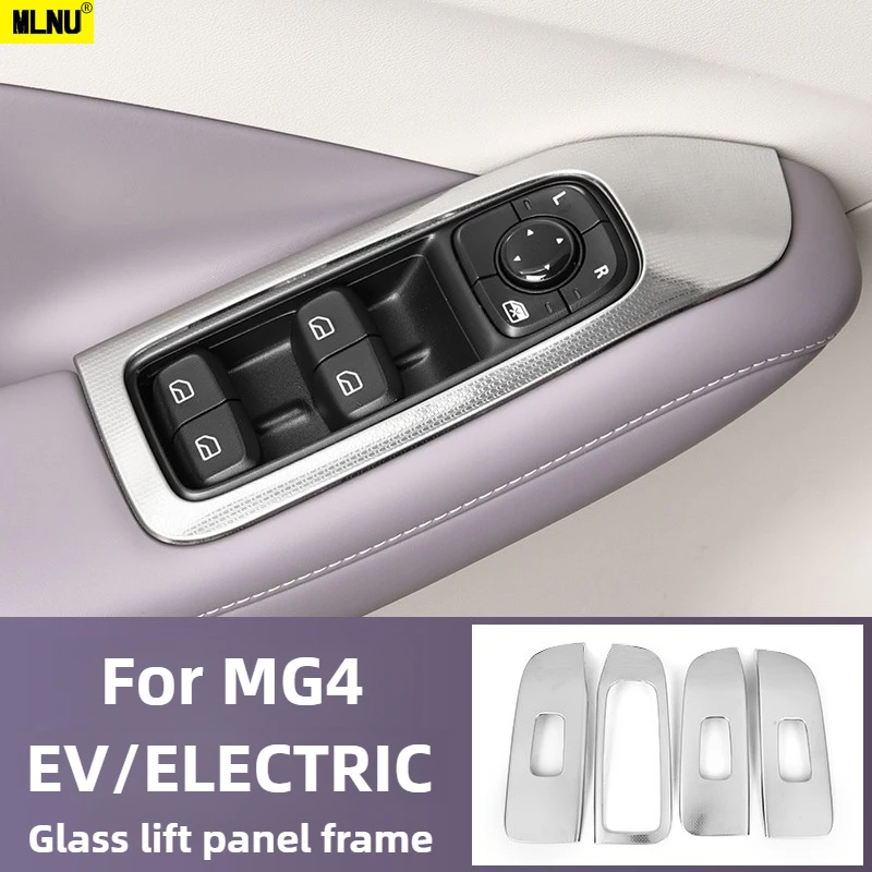 

For MG4 EV/ELECTRIC Accessories 2026/2025 Power Window Switch Panel Metal Material,Anti-Scratch, Rounded Edges for Safety