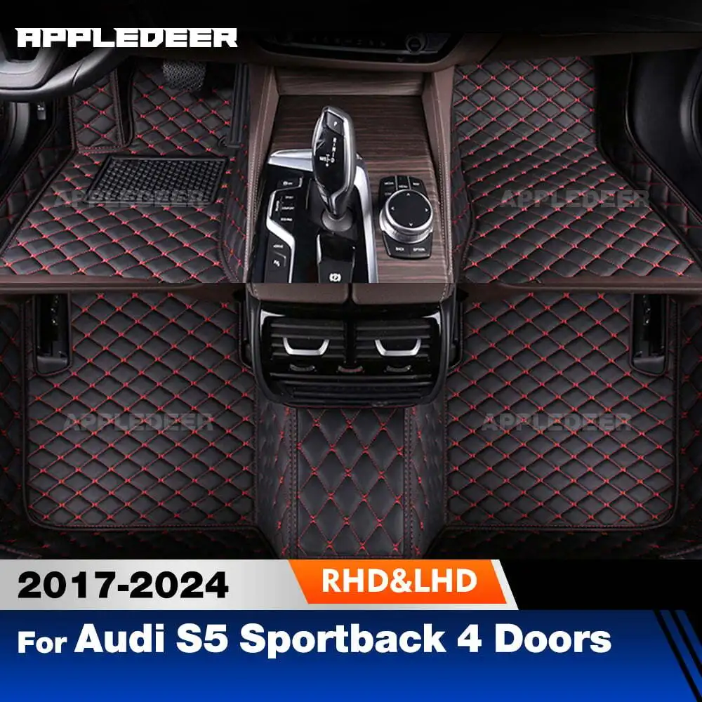 

APPLEDEER автомобильные коврики для Audi S5 Sportback 4-дверные 2017-2024 пользовательские подушечки для ног ковер чехол аксессуары для интерьера 2023 2022 21