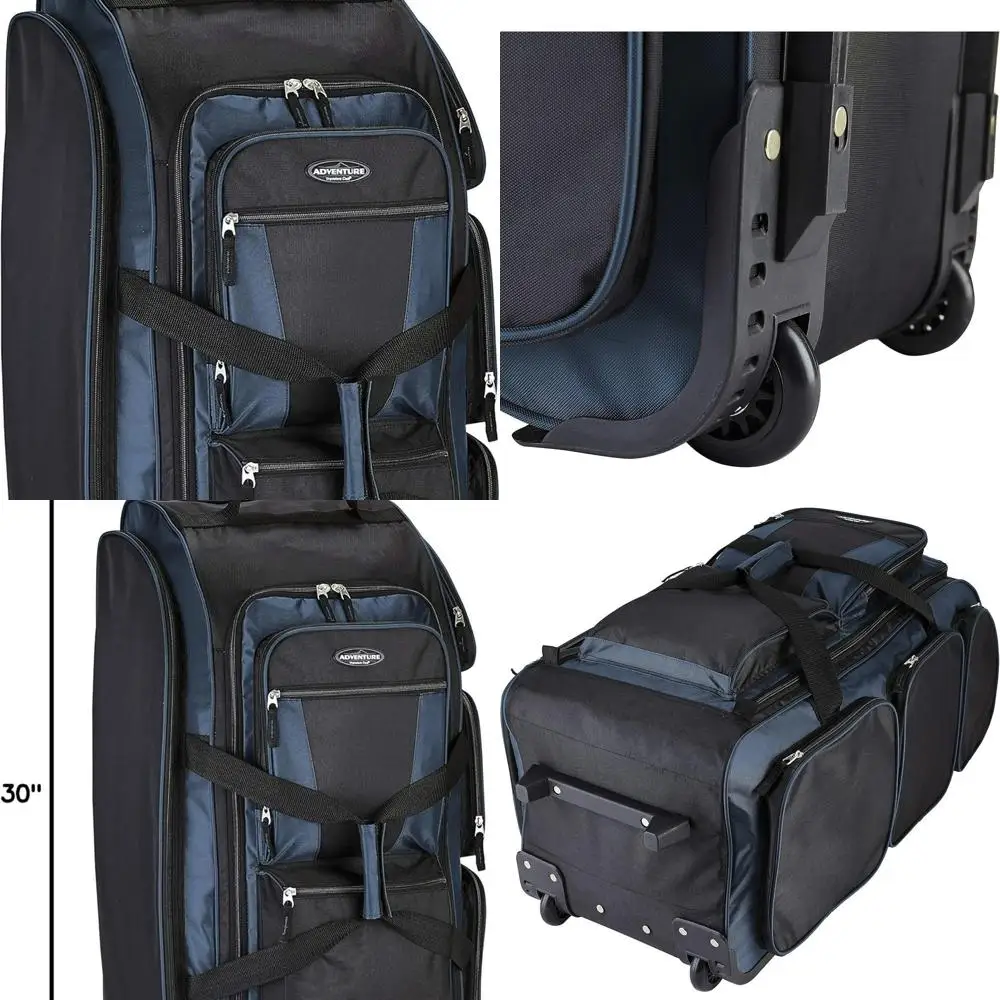 30 Explorer Club Rolling Duffel Bag with Multiple Pockets