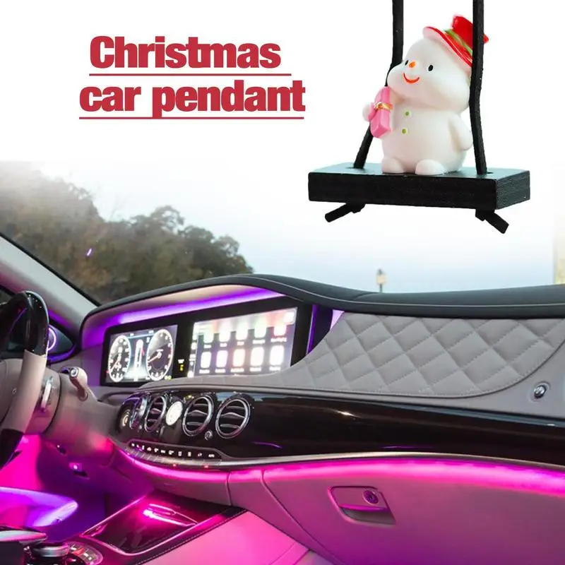 

Christmas Cartoon Pendant Car Snowmen Cute Swing Santa Claus Christmas Ornaments Hanging Decoration For Car Interior Accessories