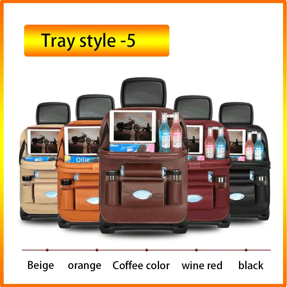 Uniwersalna torba do przechowywania na oparcie fotela samochodowego, wielofunkcyjne pudełko do przechowywania ze skóry PU, kieszeń do przechowywania i porządkowania, stylizacja samochodu