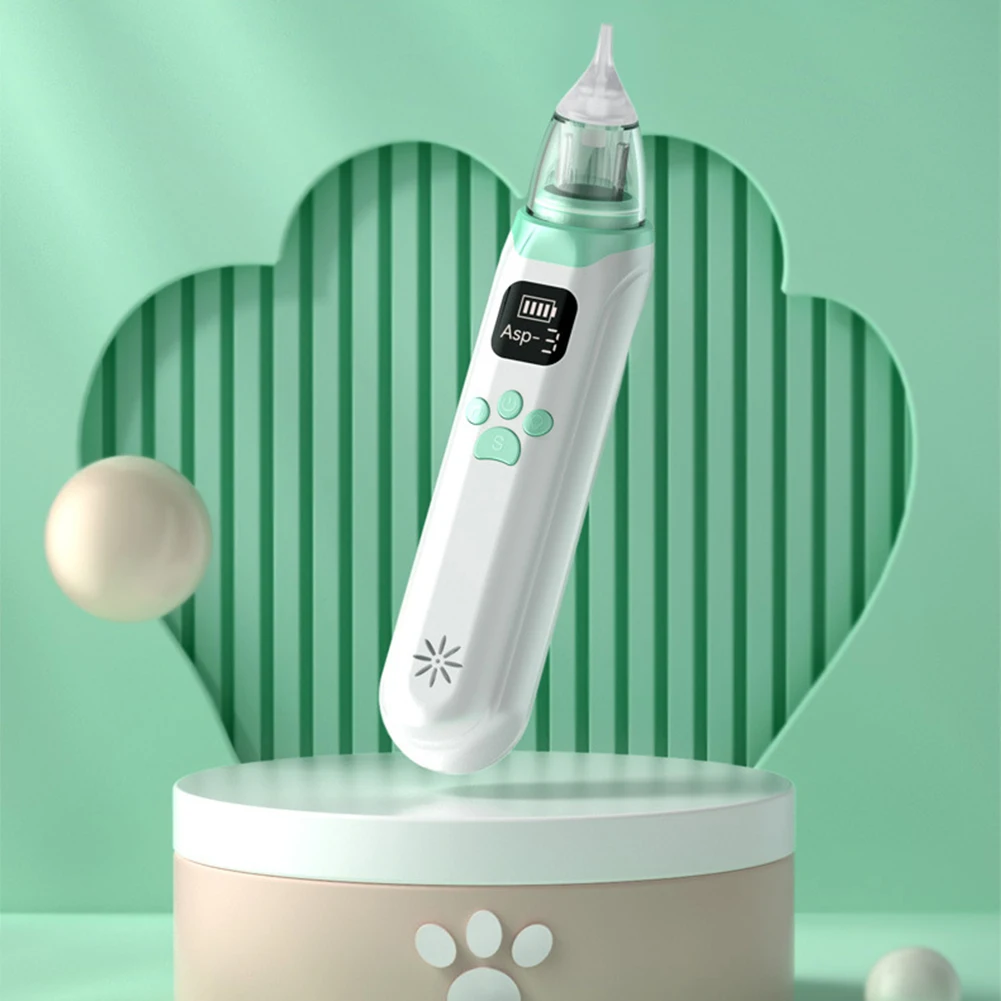 

Electric Nasal Vacuum Cleaner LED Display Infant Nasal Aspirator with 3 Silicone Nozzles 3 Suction Levels for Newborns Toddlers