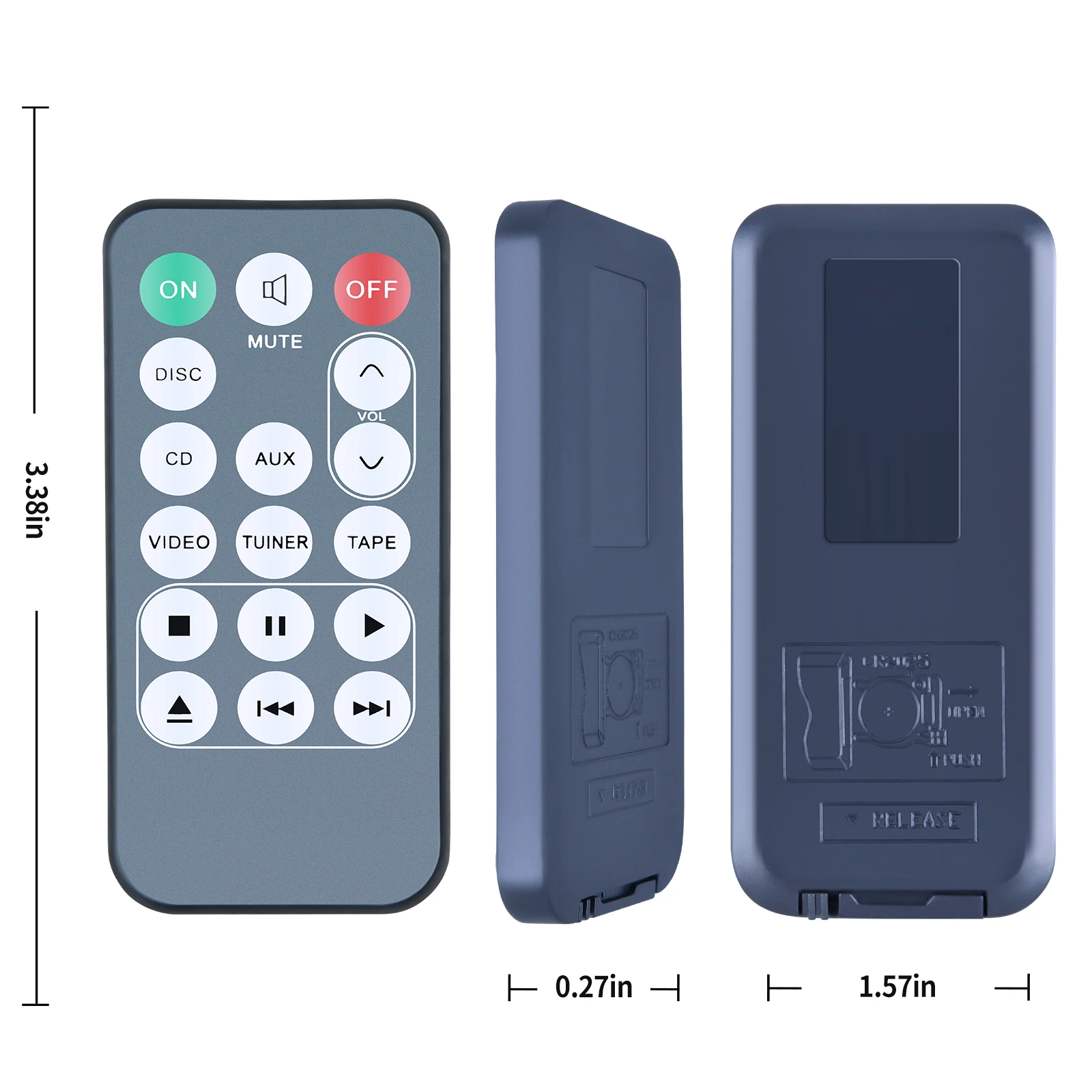 Controle remoto básico para NAD, amplificador integrado, AV, A, V receptor, SR5, SR-5, C352, C320BEE, C372, C720BEE, C325BEE, C162, M3