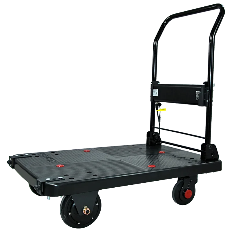 

New 300kgs Platform Hand Truck Heavy Duty Warehouse Carts Logistics Tools Electric Trolley