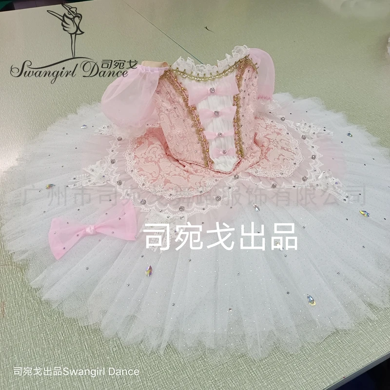 Pink Fairy Doll Variation Professional Tutu Child Girls YAGP Competition Performance Ballet Tutu For Adult BT4047