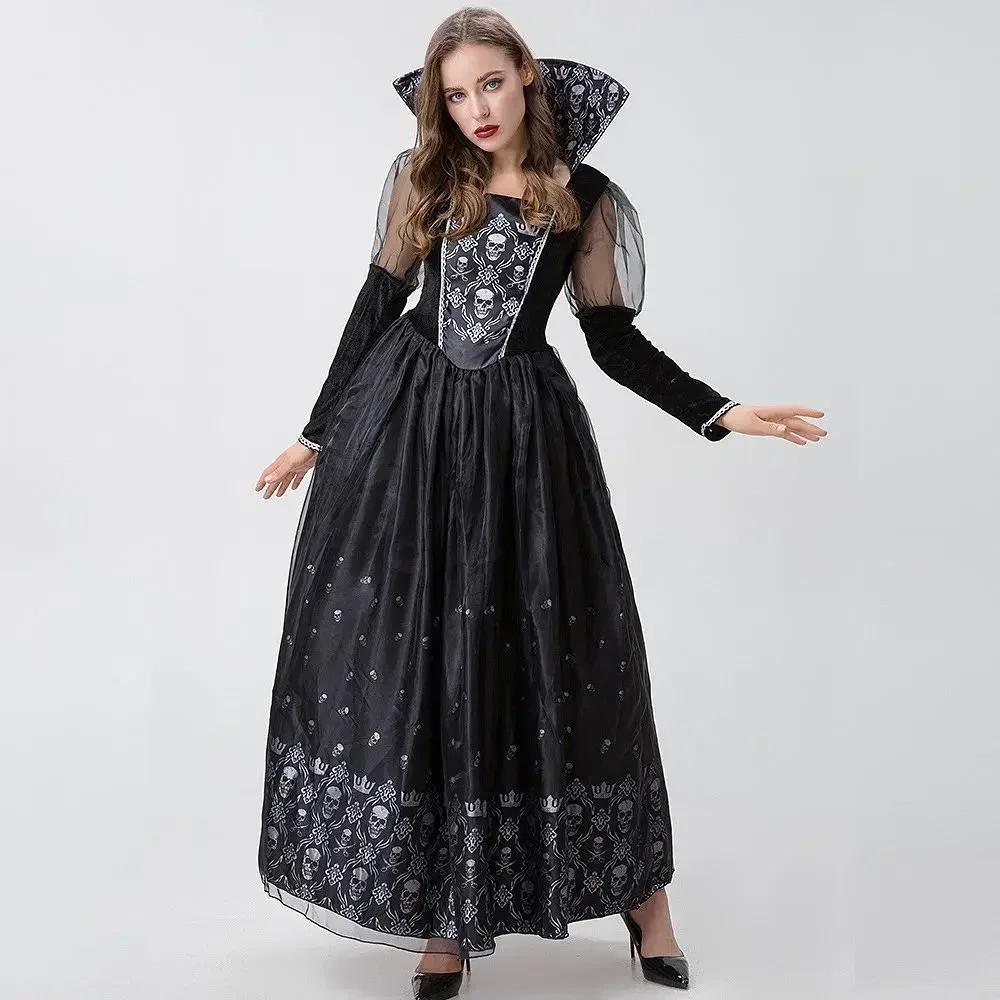 Хэллоуин Косплей Вампир Скелет Король Дьявол Костюм