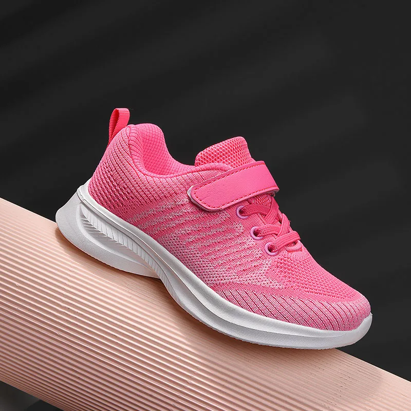 YUYIN Children's Shoes Girls' Breathable Leisure Shoes Outdoor Sports Sneakers Mesh Surface Anti Slip Fashionable Running Shoes