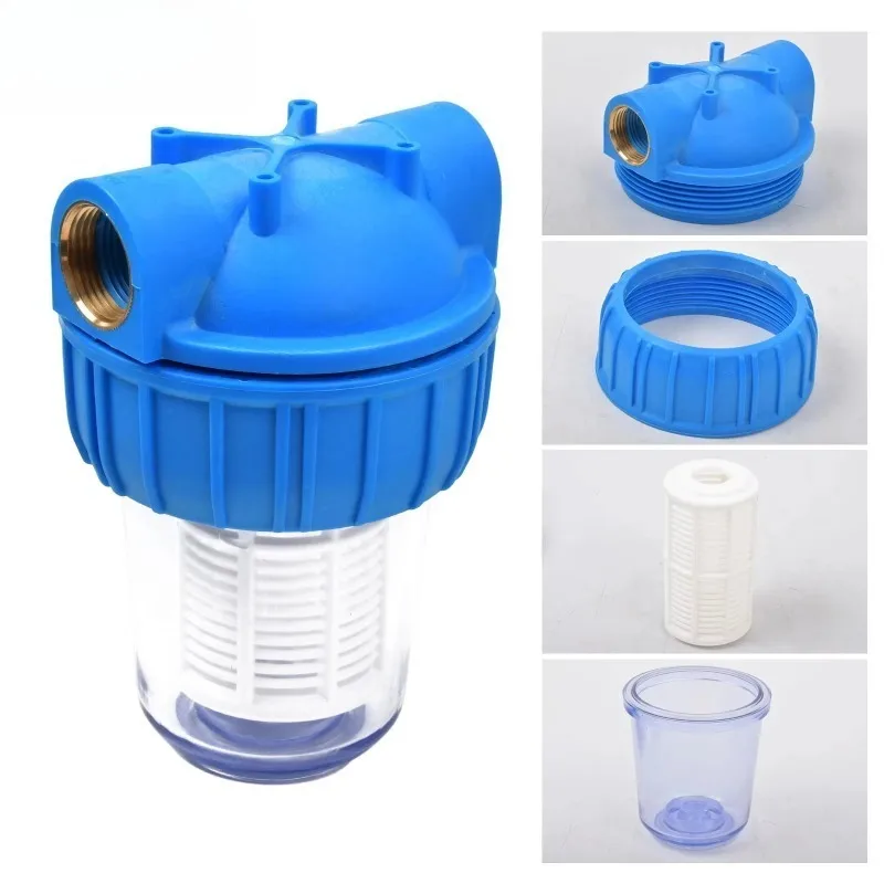 5-Inch Filter Transparent Filter Bottle Water Purifier Filter Pipe Filter Cleaning Housing& Water Treatment 10sets