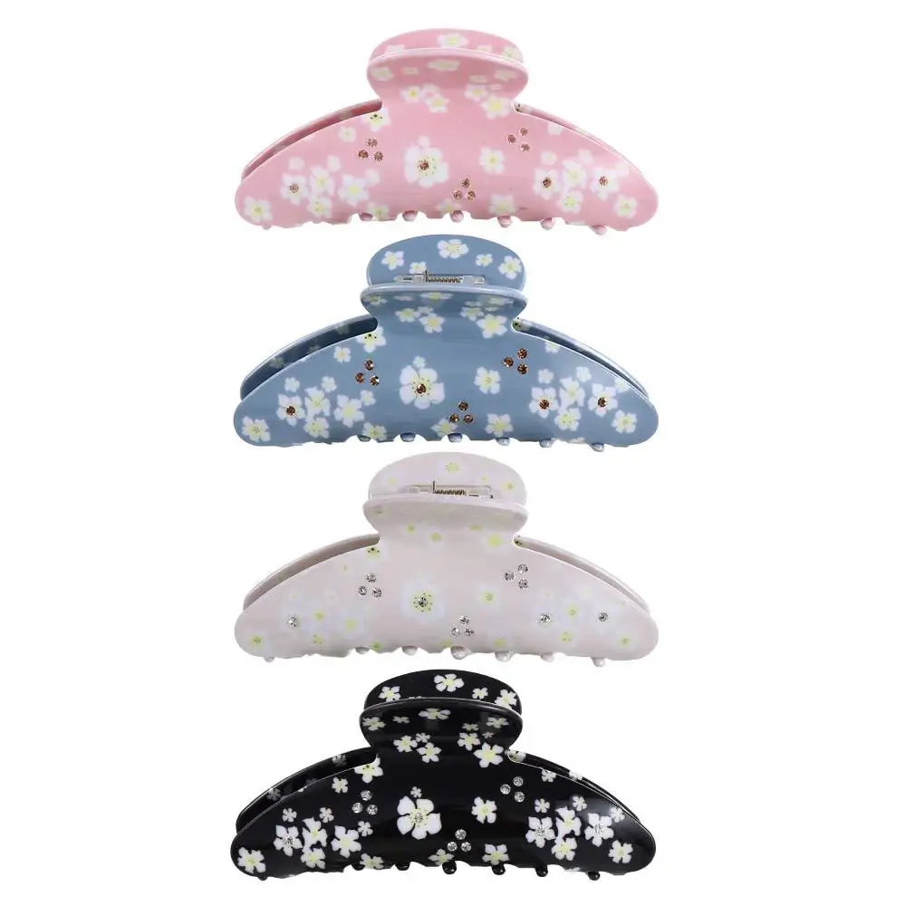 

Clip Idyllic Style Small Floral Hair Clip Acetic Acid Hair Clip Female Hair Accessories Flower Hair Claw Korean Style Headwear
