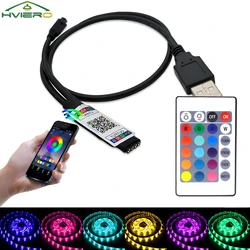 5V 24key Bluetooth LED Color RGB Controller Remote Control for 5050 2835 Strips Lights Ribbon Night Infrared Convert Photochromy