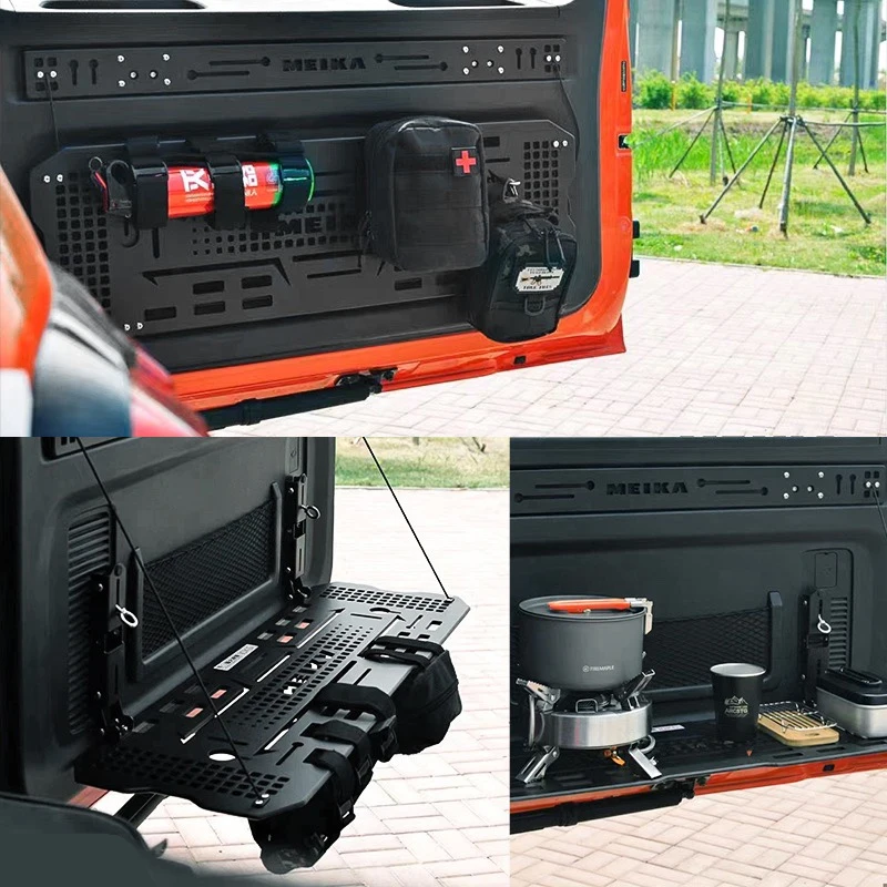 For GWM Tank 300 Tailgate Rack Thickened Aluminum Alloy Foldable Trunk Rear Door Shelf MK Tailgate Table Storage Organizer Rack - Image 3