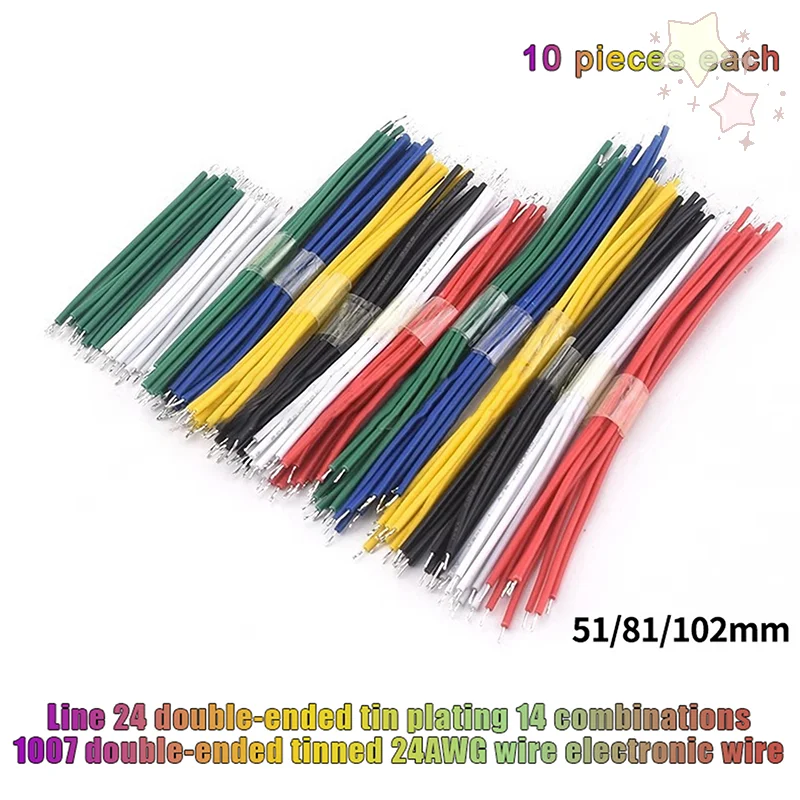 

140Pcs High-Quality Electronic Wire 24AWG Tinned Wire 6 Color Jumper DIY Kit For PCB And Breadboard Cable Wires