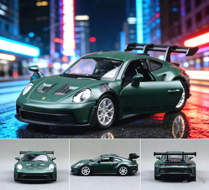 

New Product 1:36 Porsche 911 GT3 RS Alloy Scale Car Model Diecast Metal Miniature Static Collection Children Toy Vehicle Gift