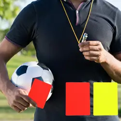 Practical Thickened Reusable Sports Football Referee Red And Yellow Cards Waterproof Referee Card Referee Equipment