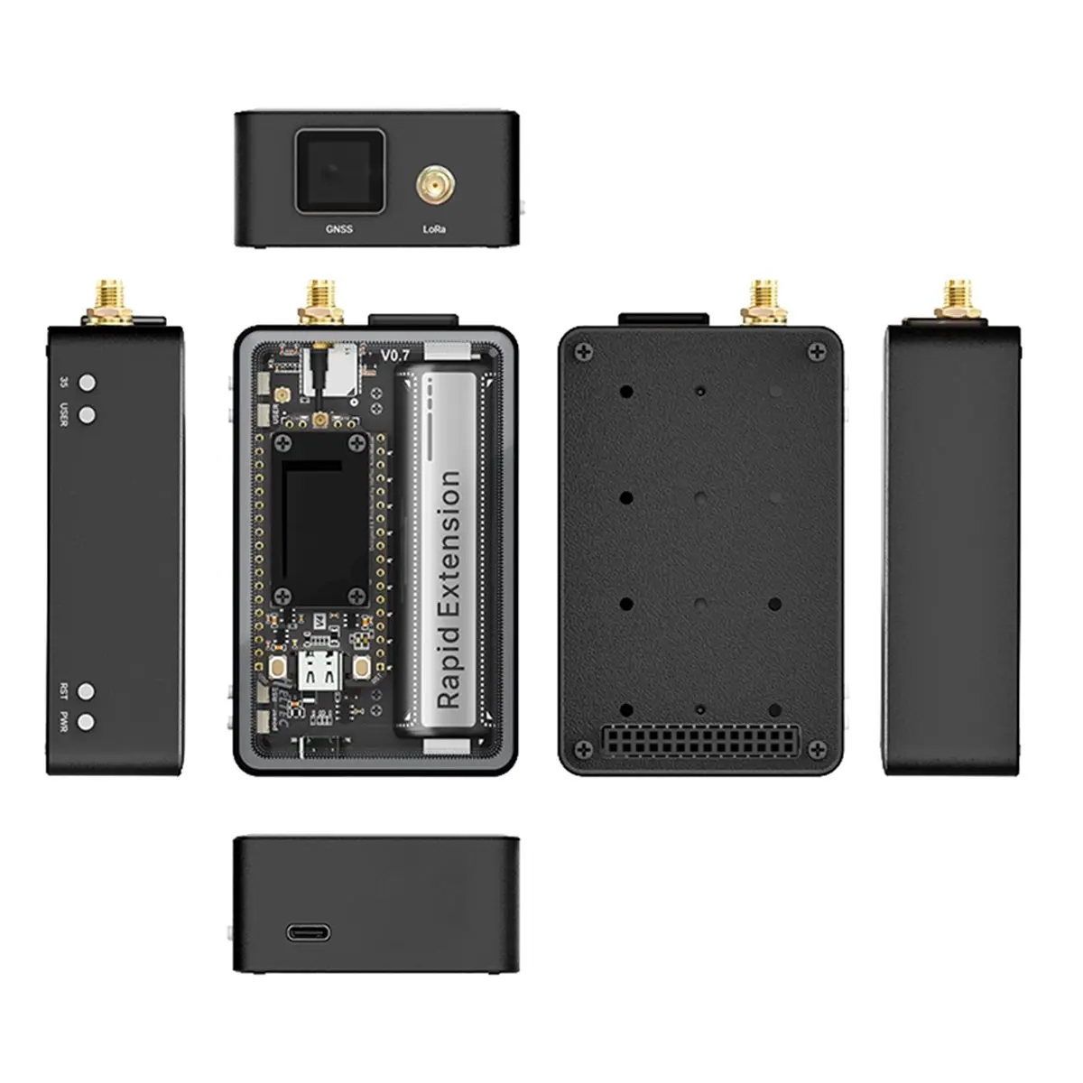 

^DT761~~WiFi LoRa 32 Expansion Kit WiFi LoRa 32 V4 Dev-Board SX1262 BLE Tempered Glass Panel GNSS Battery with Back Clip