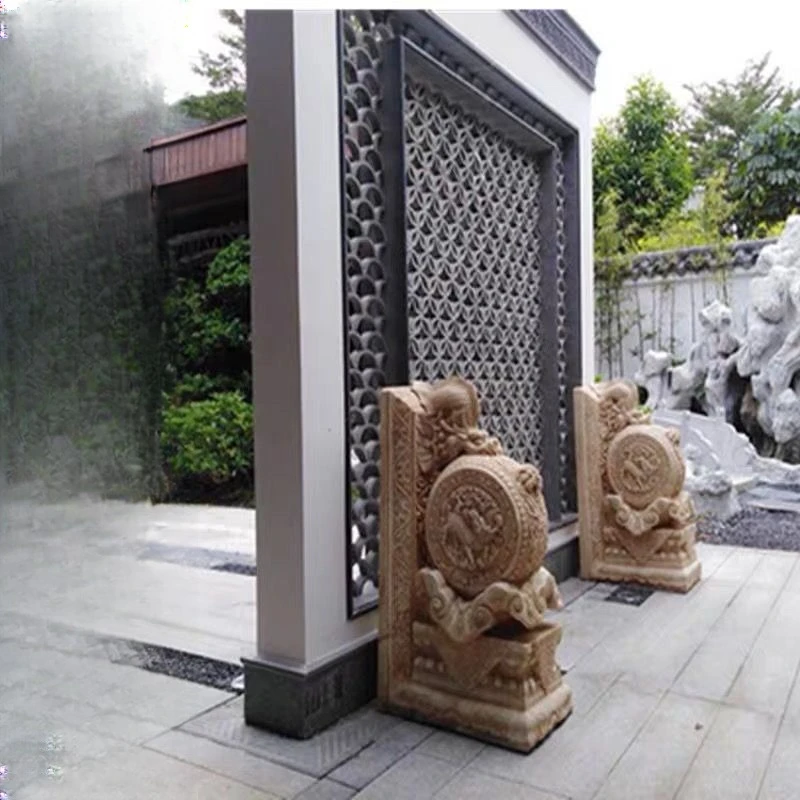 Stone door pier holding drum stone drum pair of household door decoration