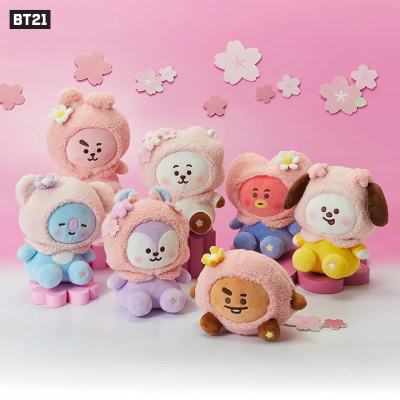 Anime Cartoon Bt21 Cooky Chimmy Tata Plush Toy Y2K Creative New Cute Plush Doll Bedroom Office Ornament Gift for Friends