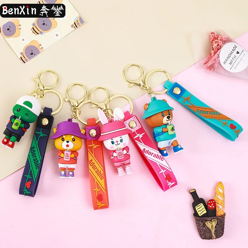 

2025 miniso Doll keychain pendants, exquisite couple schoolbag pendants, car pendants, high-end small gifts