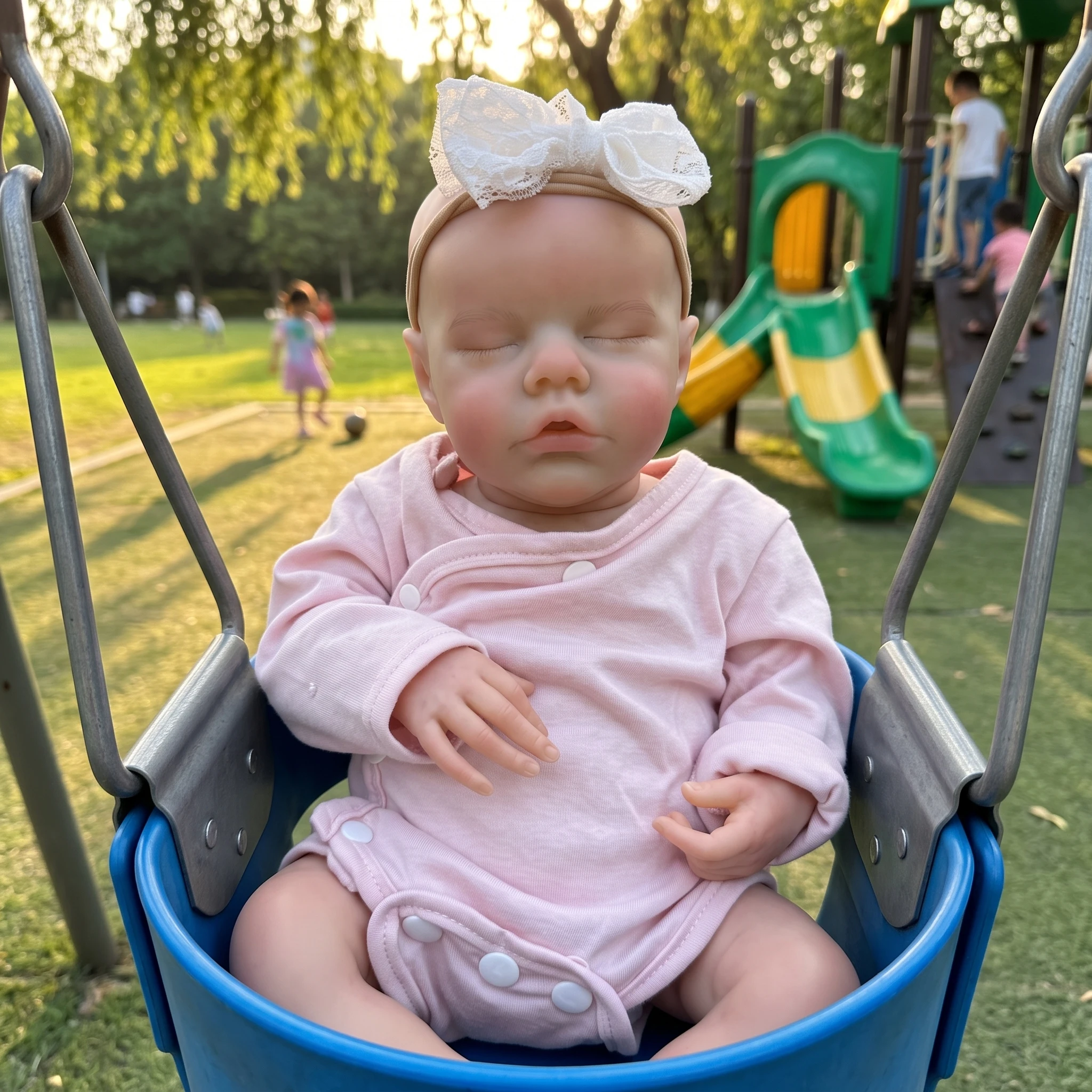 16 Inch Solid Silicone Reborn Baby Doll Twins B Reborn Doll Baby Handamde Lifelike Newborn Doll For Birthday Gifts