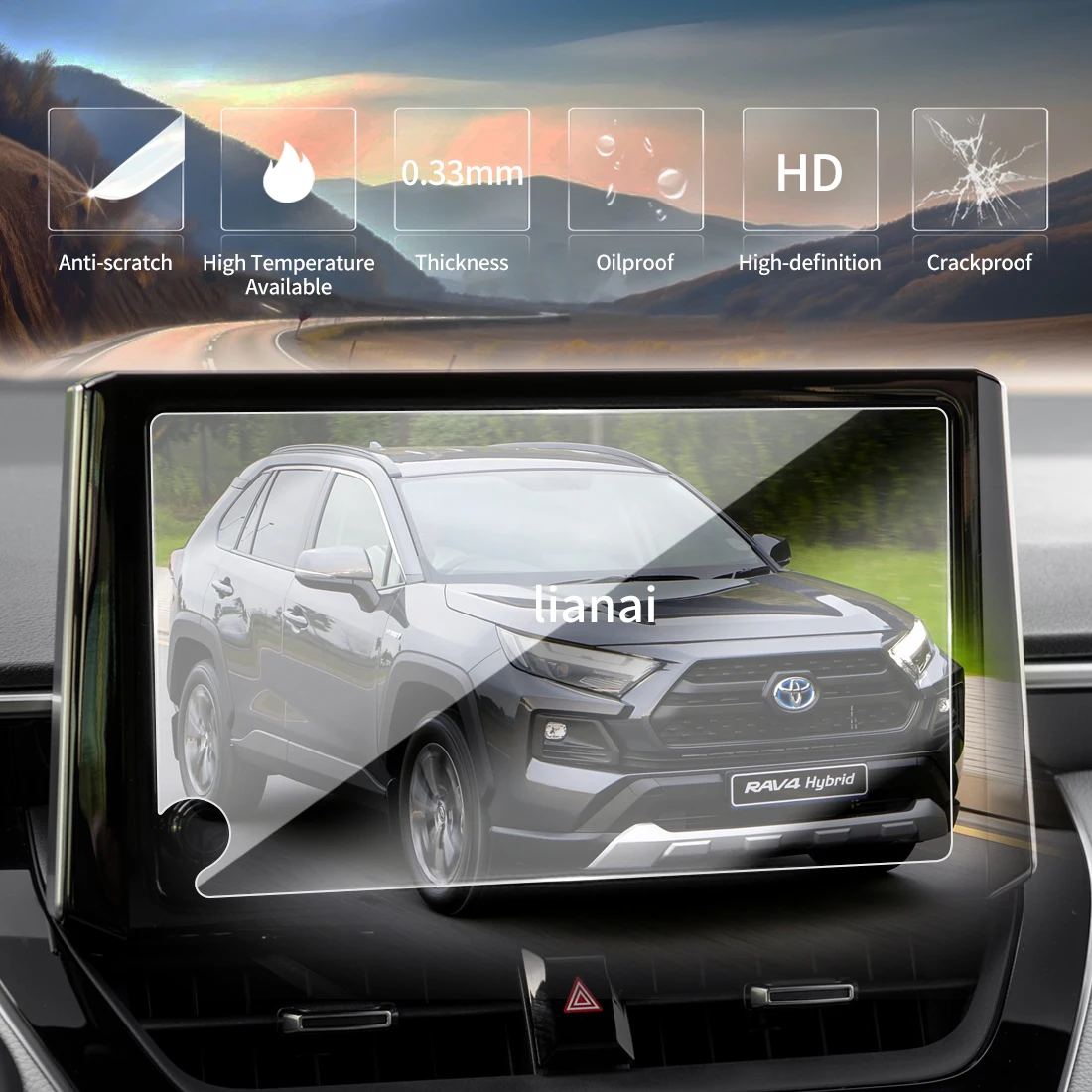 Screen Protector  for 26 TOYOTA RAV4 Tempered Glass Navigator Car Stickers display Accessories Fingerprint-resistant supplies
