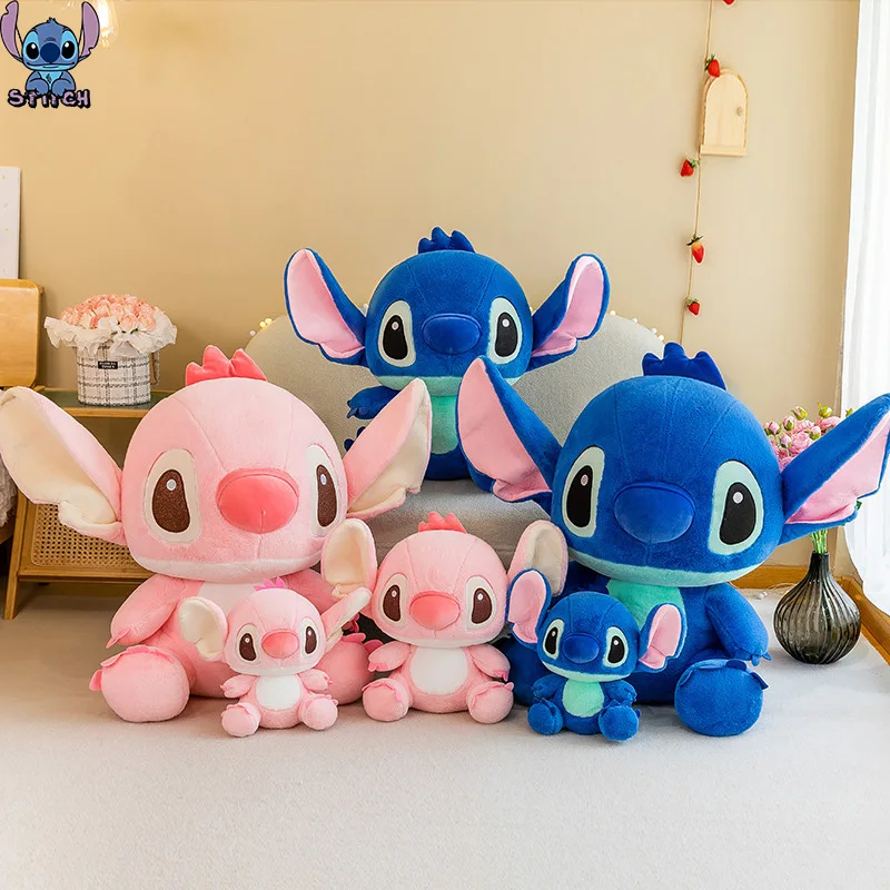 Kawaii Stitch Plush Toy Lilo and Stitch Plushie Stuff Cushion Pillow Home Decor Birthday Gift Girl Disney Anime Figure Children