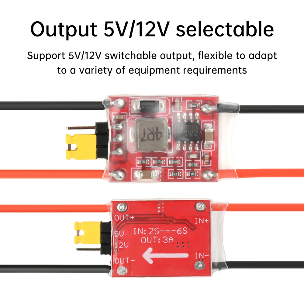 5V/12V 3A UBEC 2-6S Lipo Input 5V/12V BEC Step-down Output Receiver Power Supply Module For RC FPV Quadcopter
