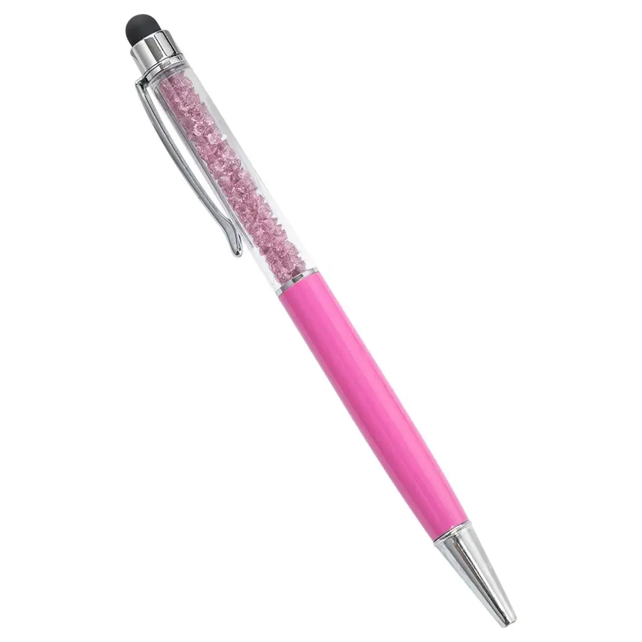 A 50PCS Signature Pen Metal Pen Holder, Neutral Pen, Black Creative Stationery, Touch Screen Pen, Crystal Pen, Rotating Core
