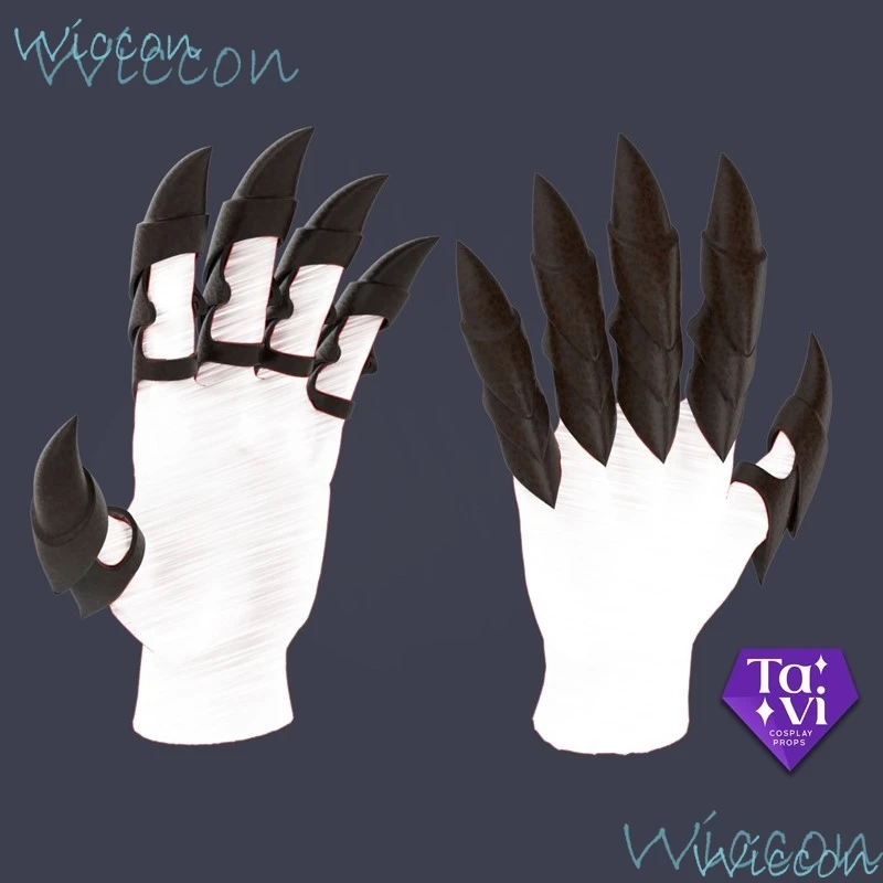 Fantasy cosplay Dragon Claws gloves scary monster articulated finger armor stl files adult cosplay props costume