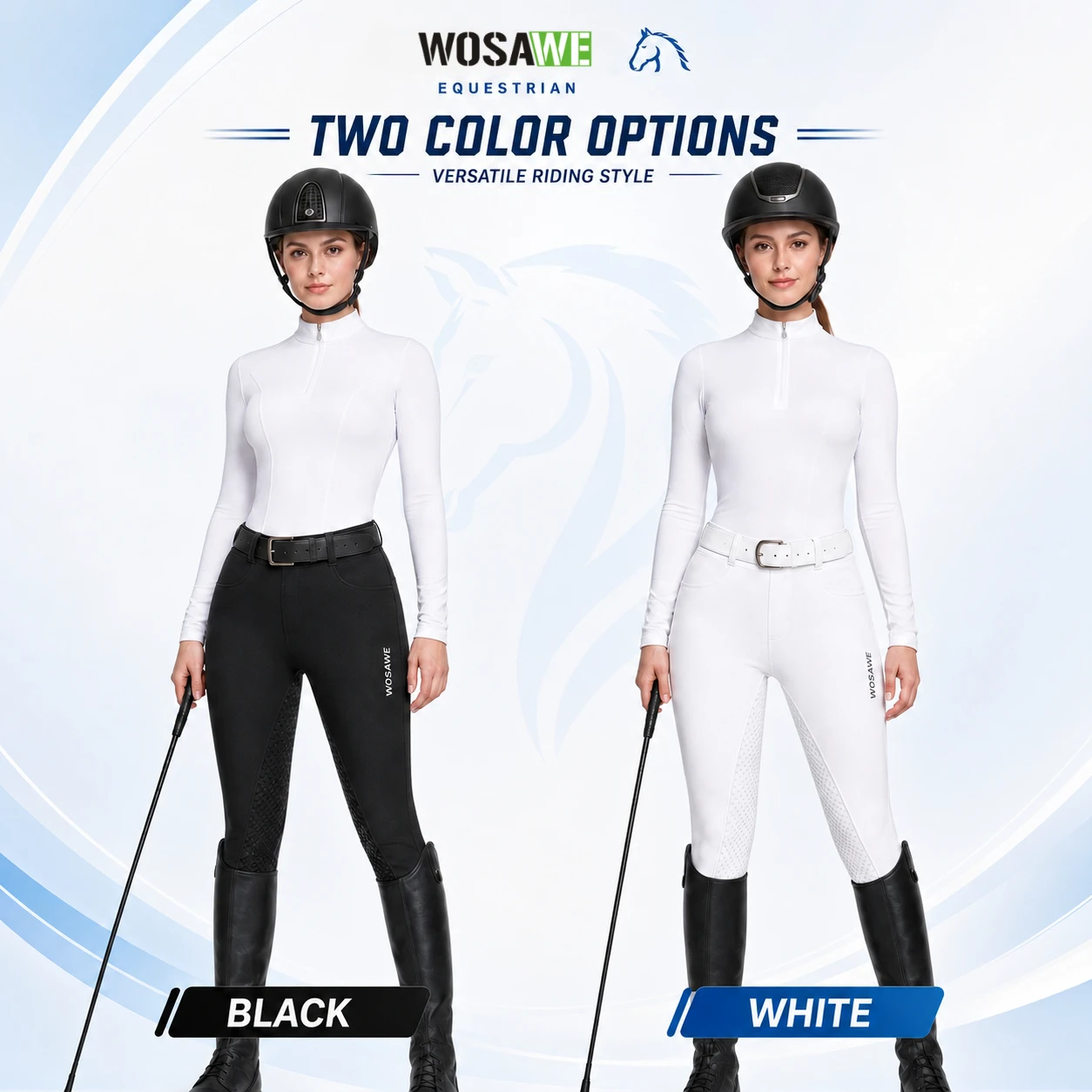 WOSAWE Summer Horse Riding Pants Silicone Anti-slip Quick-dry Tight-fitting Outdoor Cycling Sports Pants