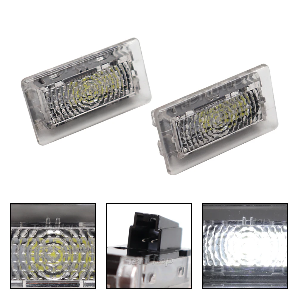 2PCS LED Car Door Courtesy Welcome Footwell Light For Tesla Model S Model X Model 3 Interior Lights White Trunk Area Cargo Lamp