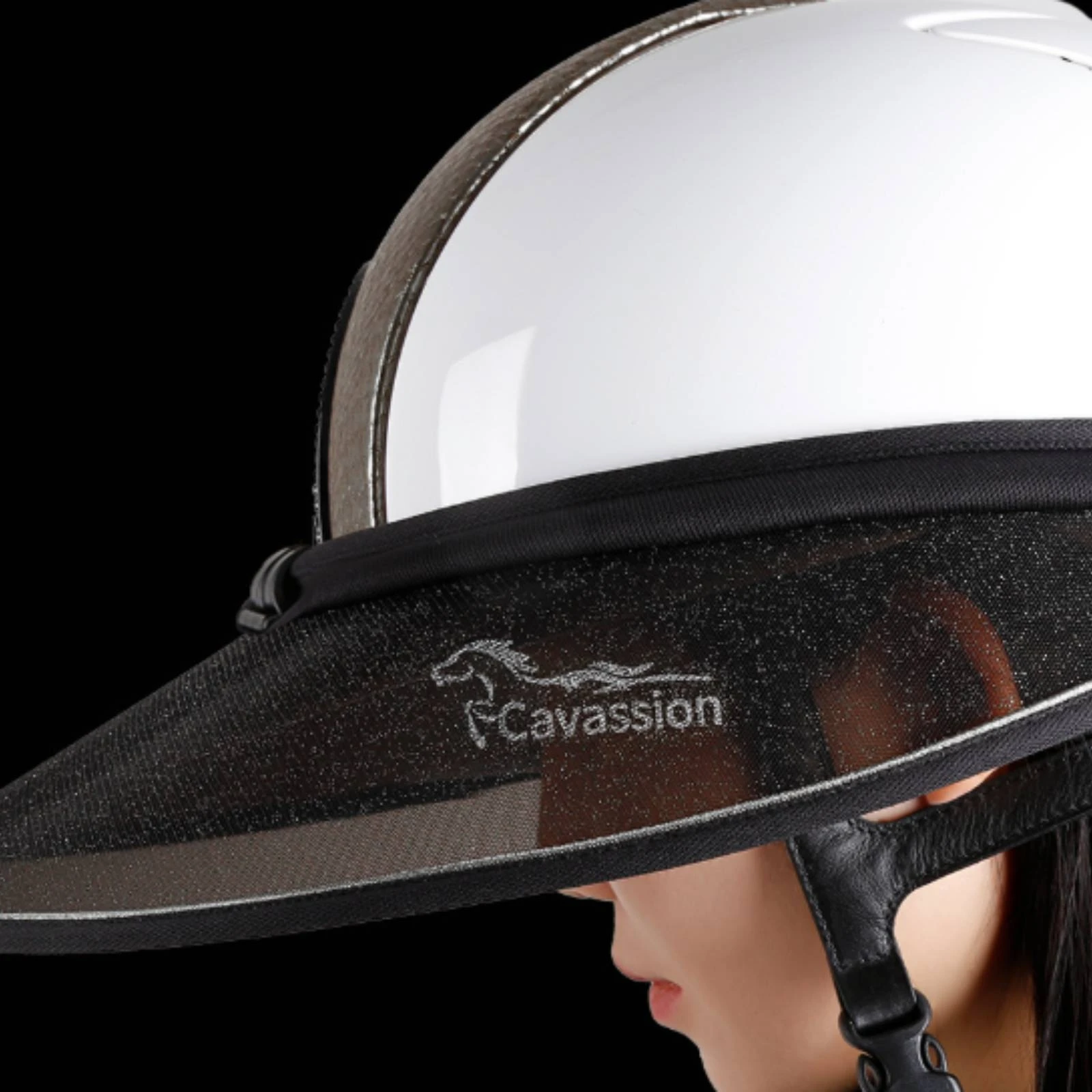 Riding Helmet Visor with Mesh Panel Lightweight Equestrian Helmet Visor Visiera per Casco Con Visiera Parasole Resistente Al