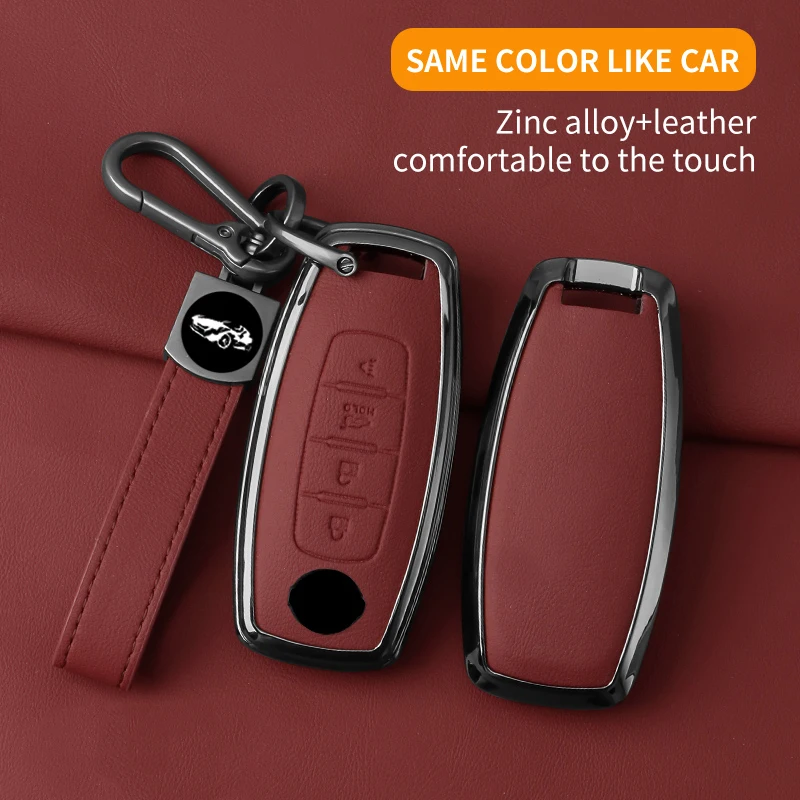 Zinc Alloy Car Remote Key Case Cover Protector Shell for Nissan X-trail t33 Kicks Qashqai J12 Juke Teana Altima Ariya 2023 2024