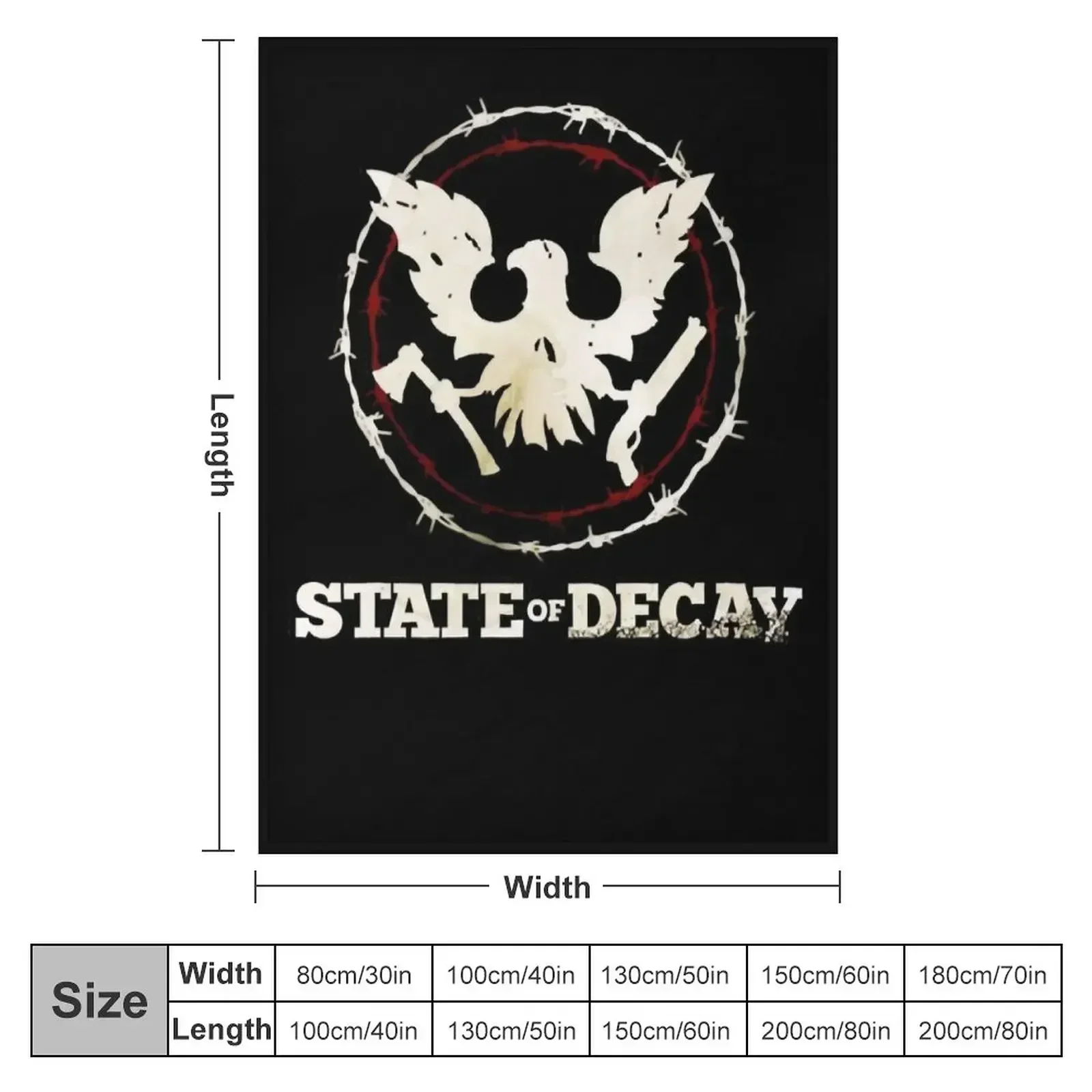 State Of Decay Logo Throw Blanket Plaid Bed covers Blankets